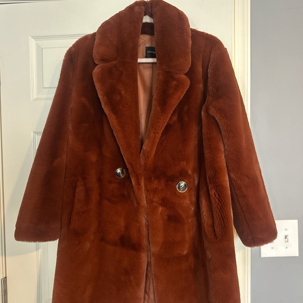 Chic Warm Brown Teddy Jacket